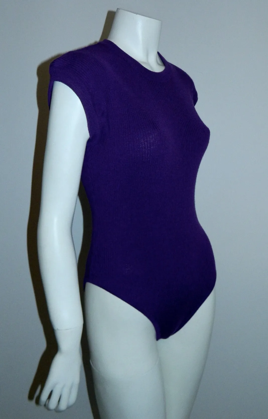 1980s bodysuit vintage Sonia Rykiel Inscription wool rib knit top sweater