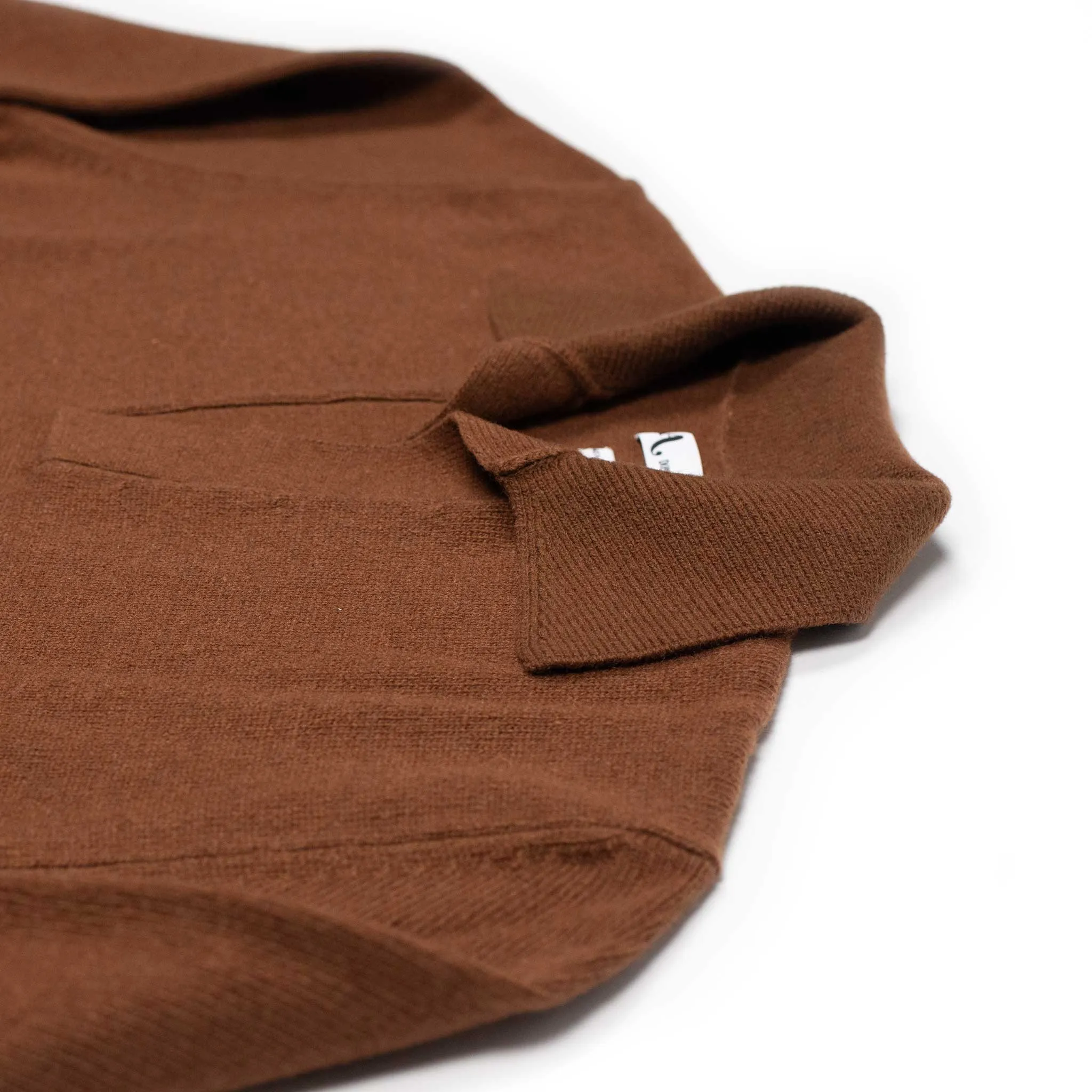 Aagro skipper polo in brown wool