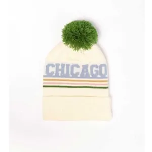 Adult Mad Hatter Chicago Pom Beanie in Retro Multi