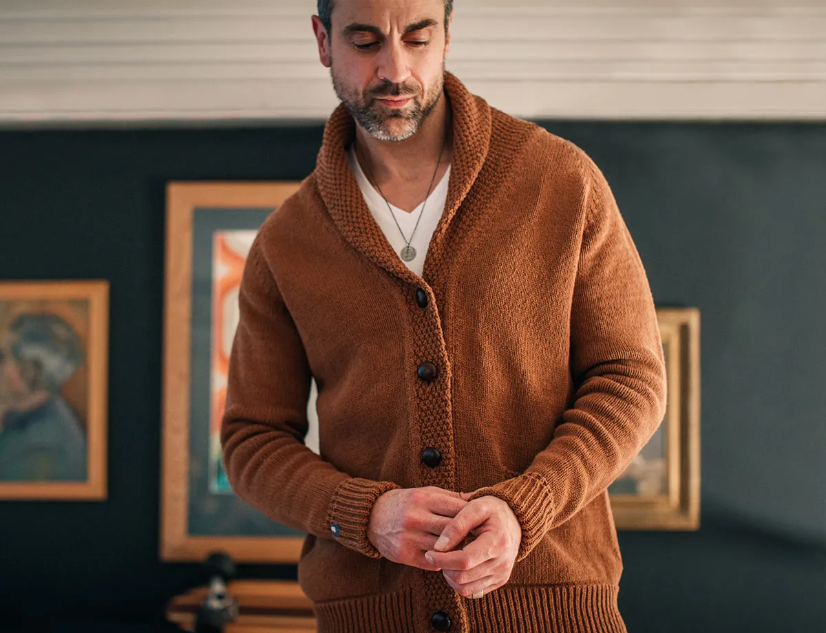 &SONS Turner Cardigan Rust