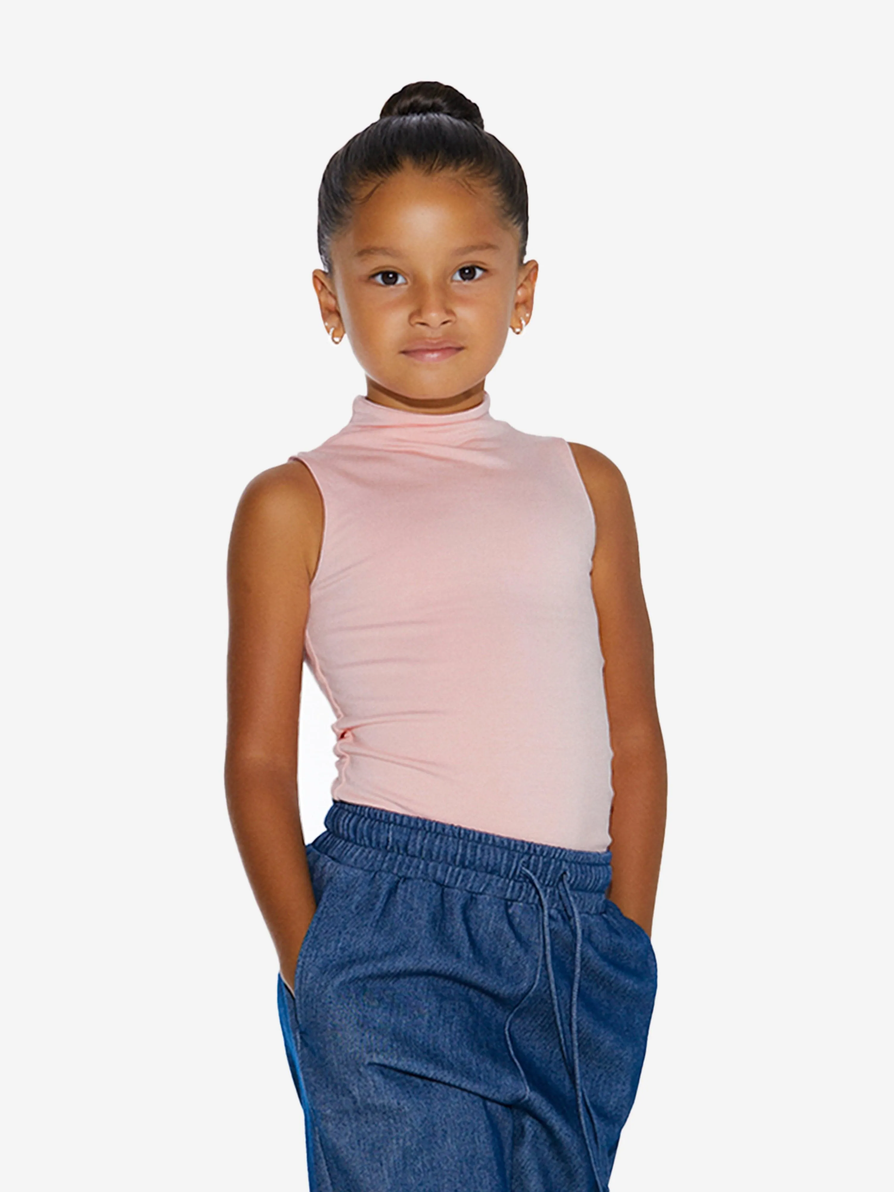 AY by AYLA Girls Sleeveless Top in Pink