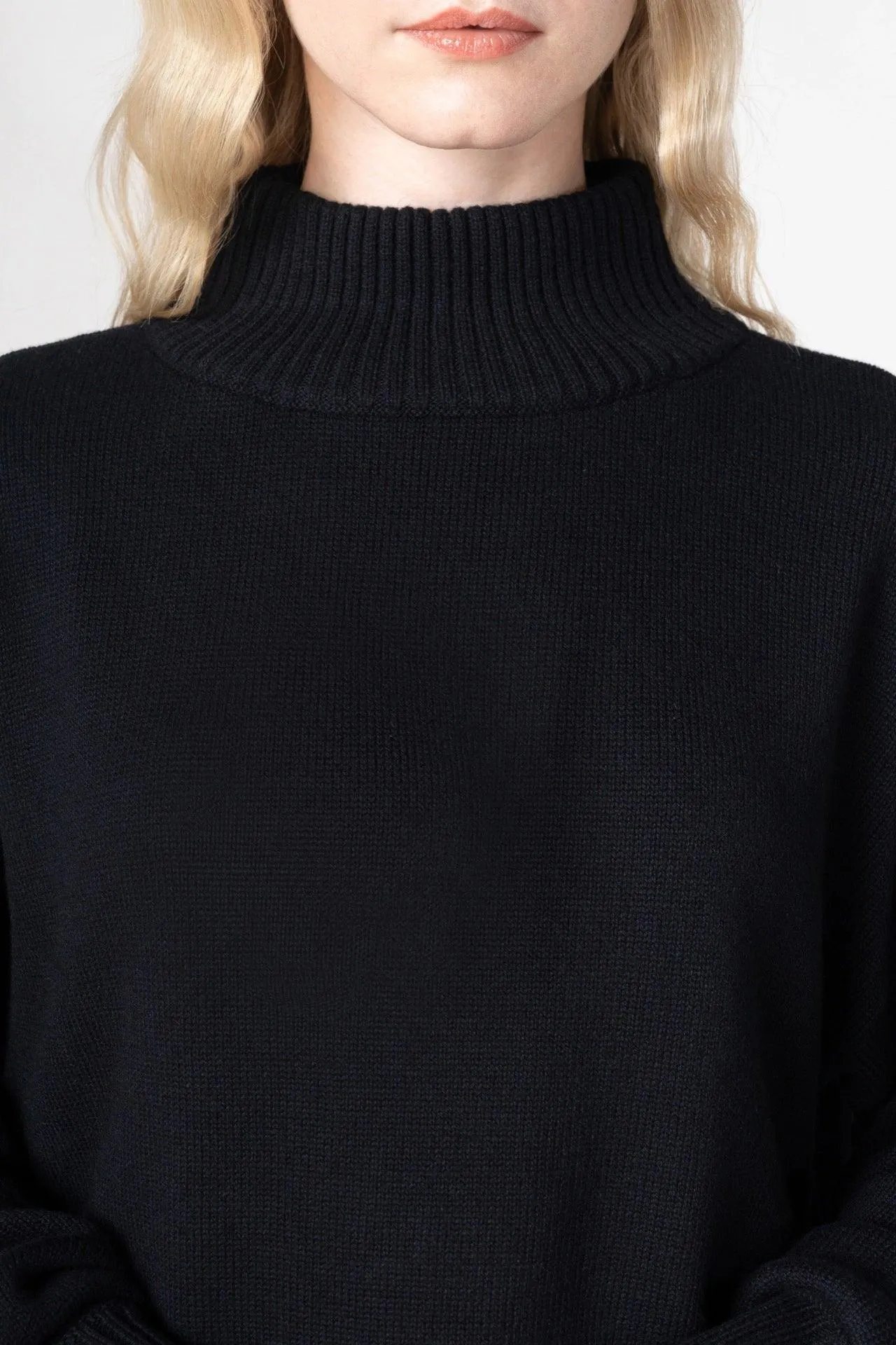 Bamboo Relaxed Fit High Neck Sweater