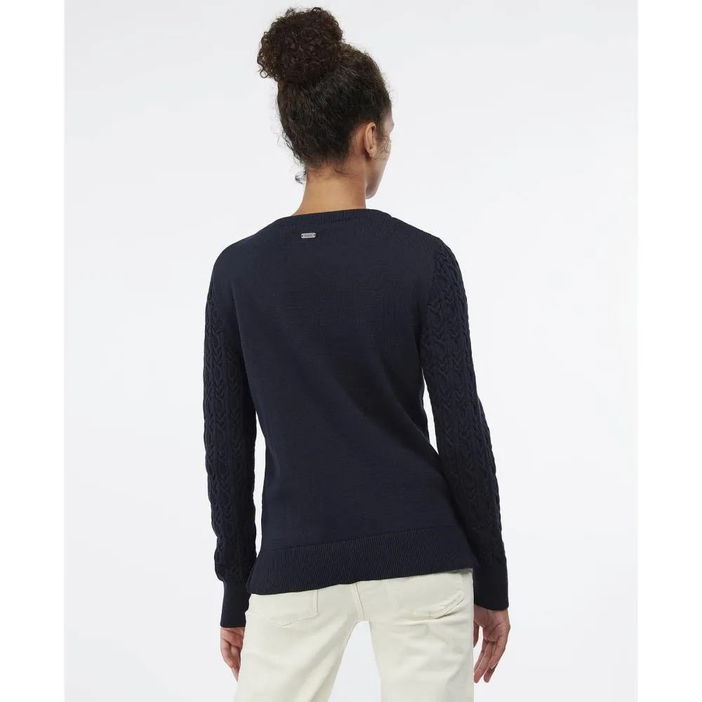 Barbour Hampton Ladies Knit - Navy