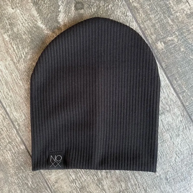 Black | Ribbed Knit Beanie