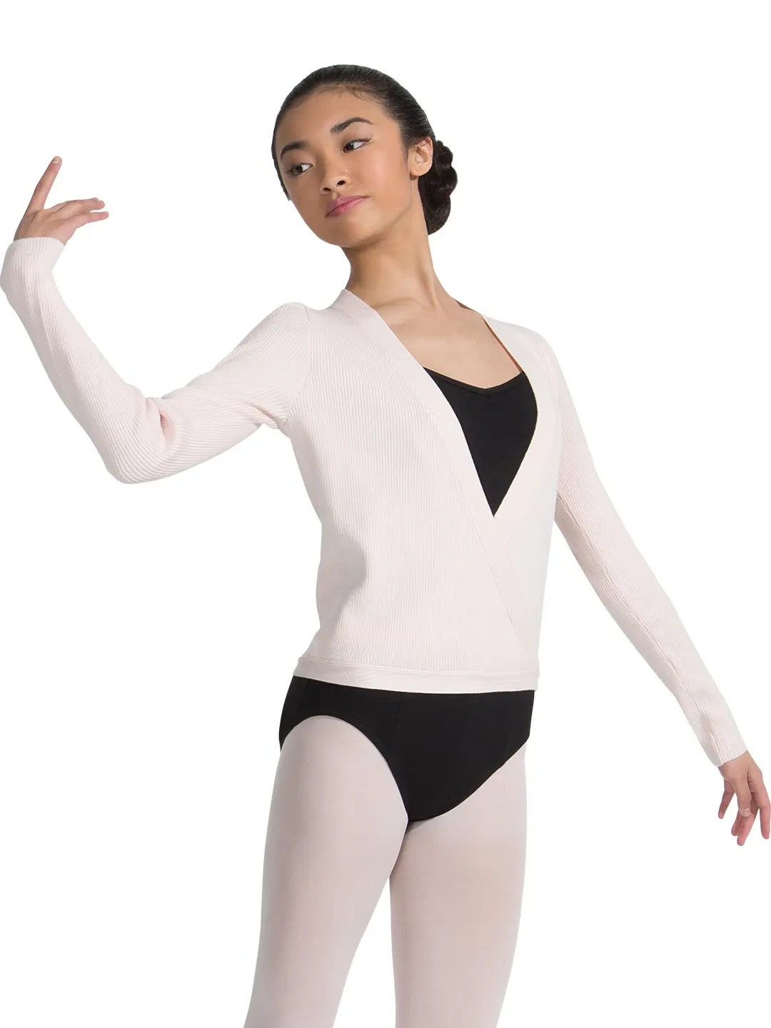 Capezio 11381W Ribbed Knit Wrap Sweater