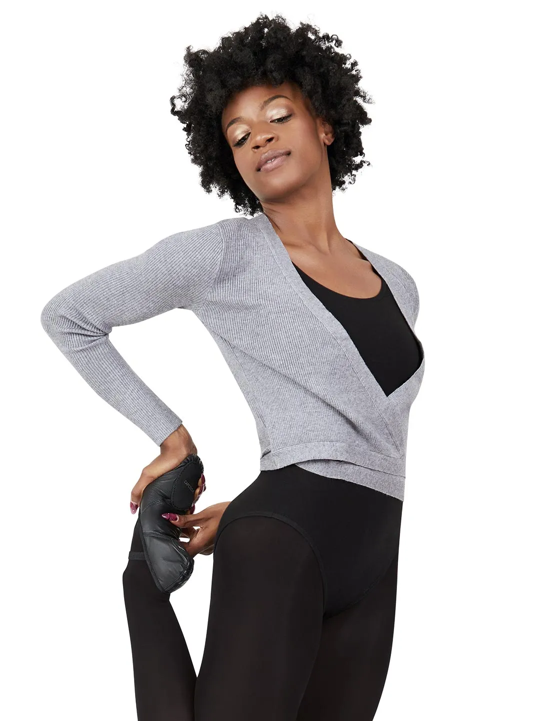 Capezio 11381W Ribbed Knit Wrap Sweater