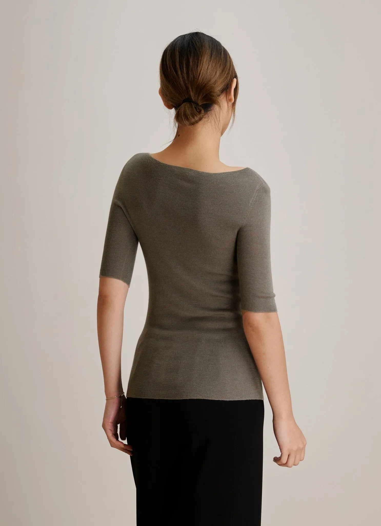 Carol superfine merino wool top (Grey)