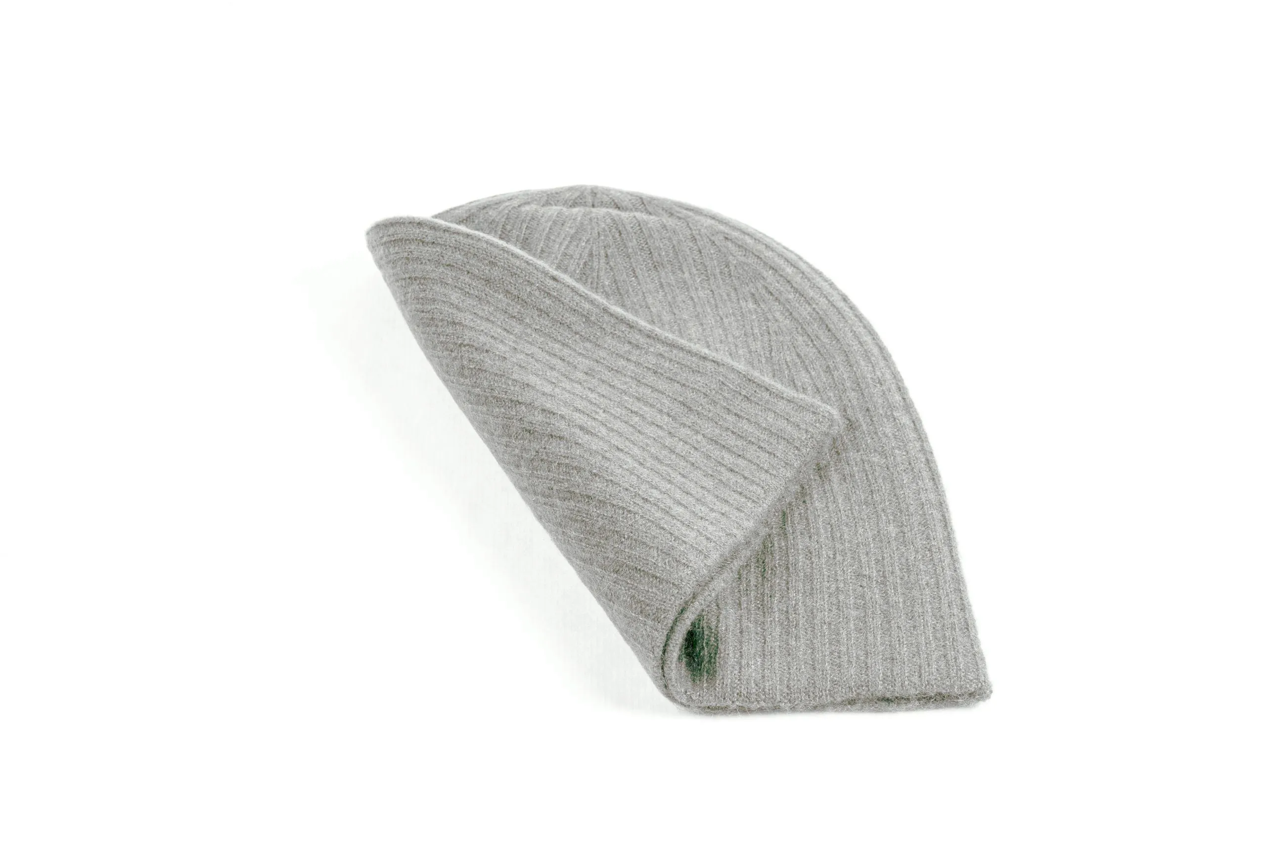 Cashmere Reverse Knit Ribbed Cap