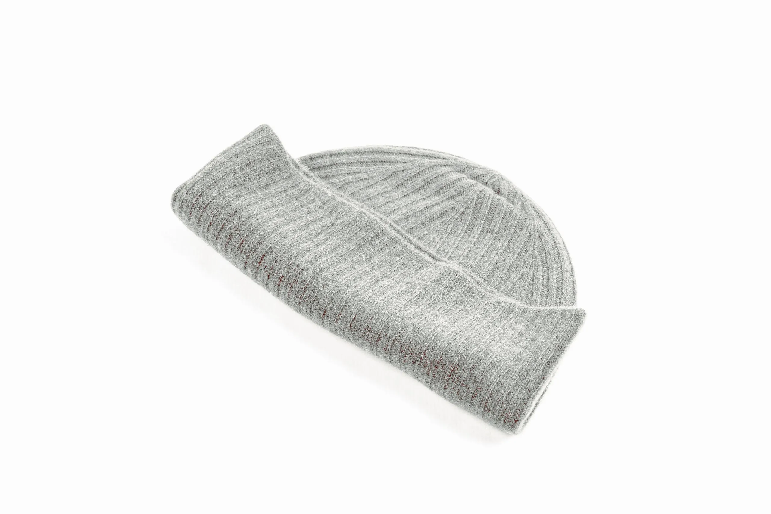 Cashmere Reverse Knit Ribbed Cap