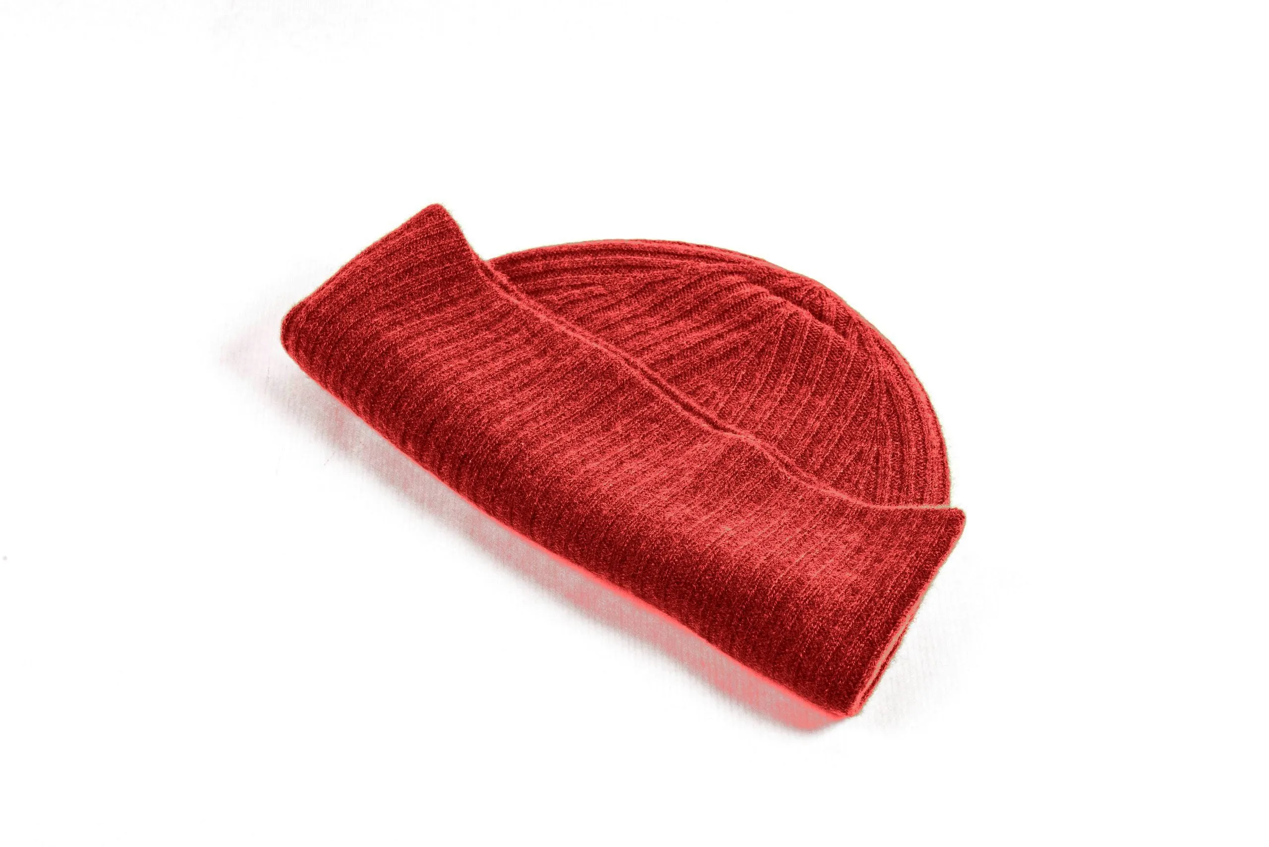 Cashmere Reverse Knit Ribbed Cap