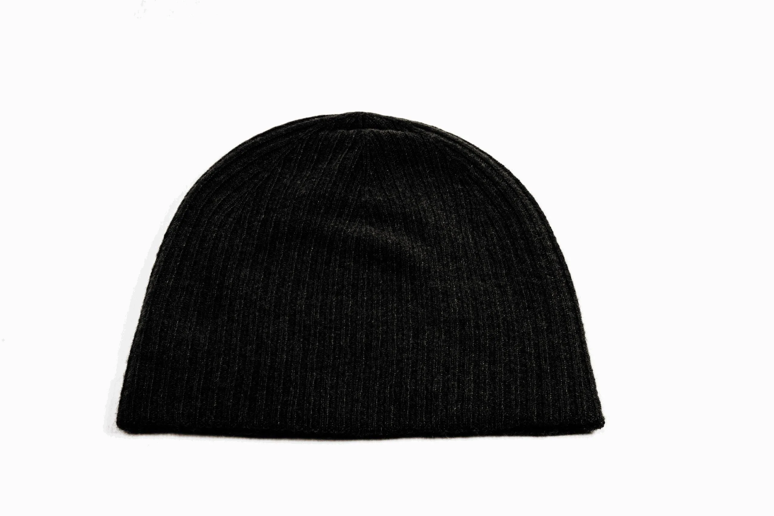 Cashmere Reverse Knit Ribbed Cap