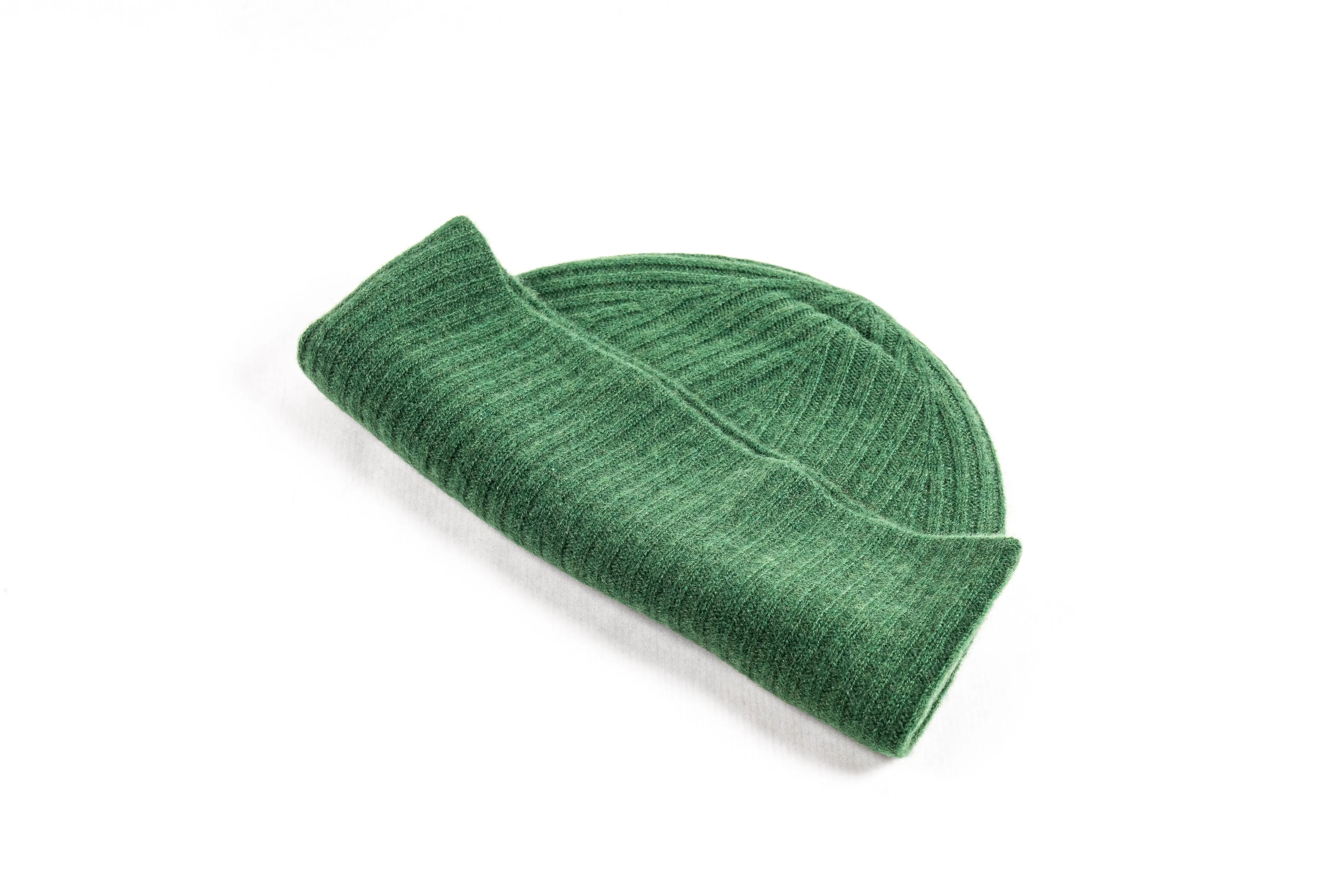 Cashmere Reverse Knit Ribbed Cap