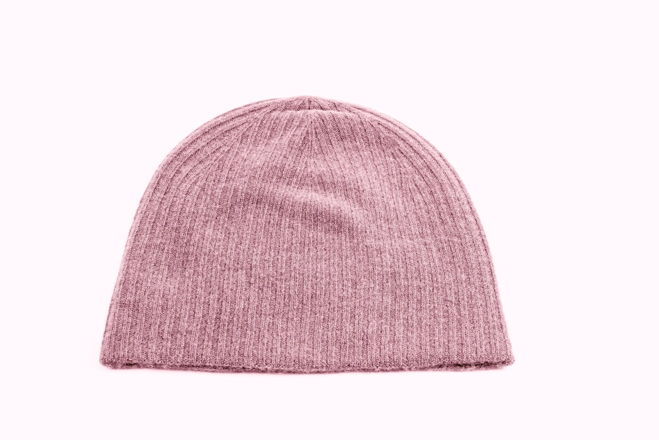 Cashmere Reverse Knit Ribbed Cap