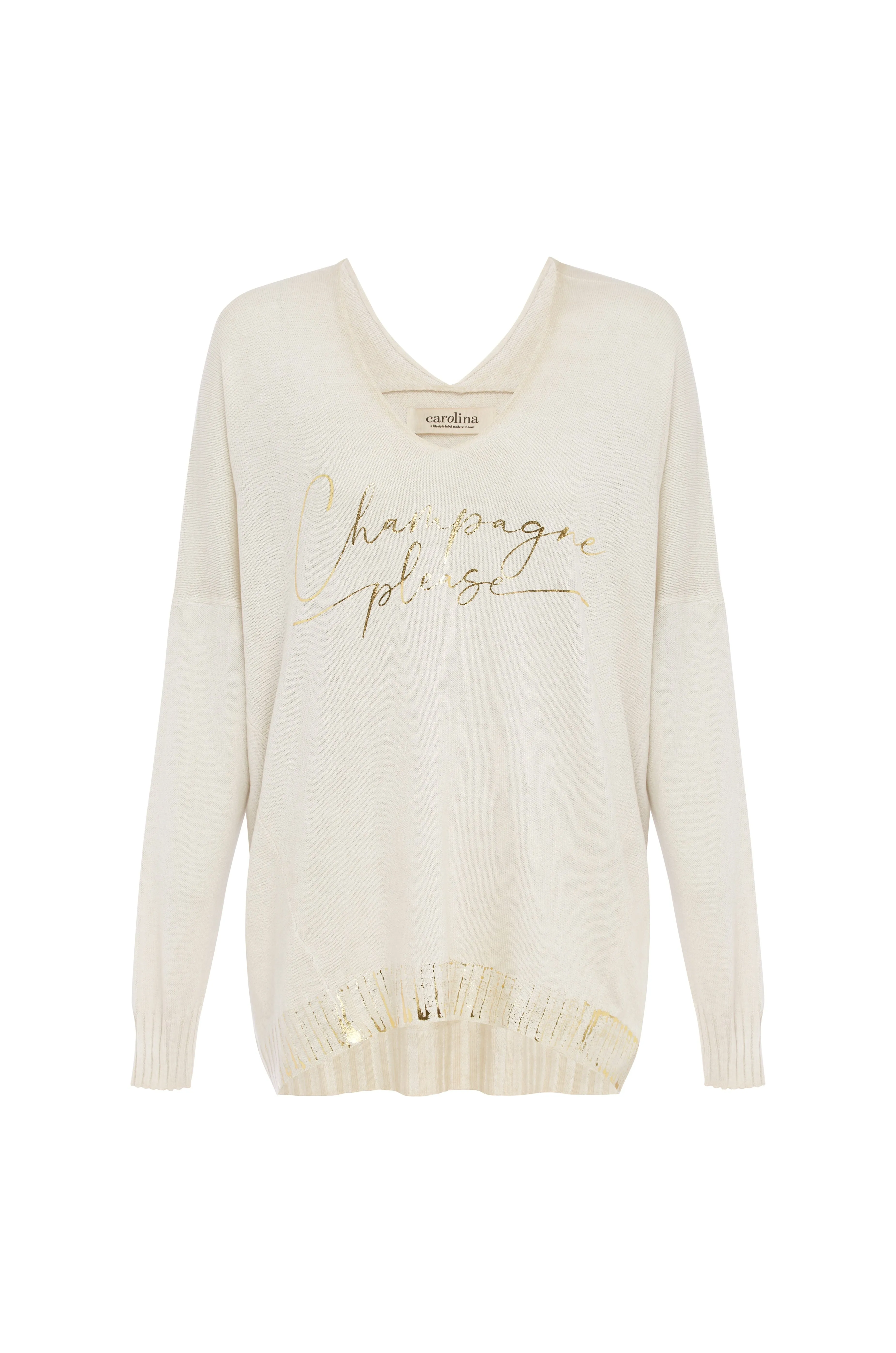 Champagne Please Jumper Ivory