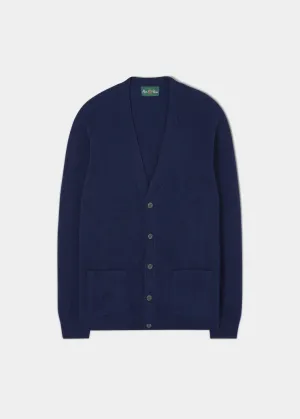 Cornwall Lambswool Cardigan in Indigo - Classic Fit