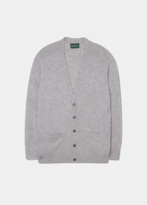 Cornwall Lambswool Cardigan in Pearl Grey - Classic Fit