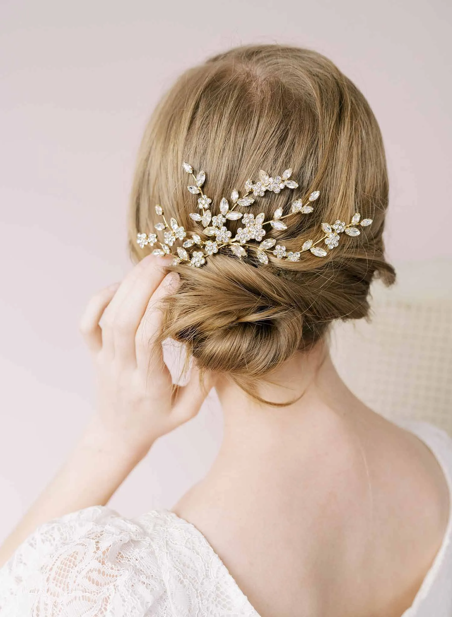 Crystal tendrils hair comb - Style #2149