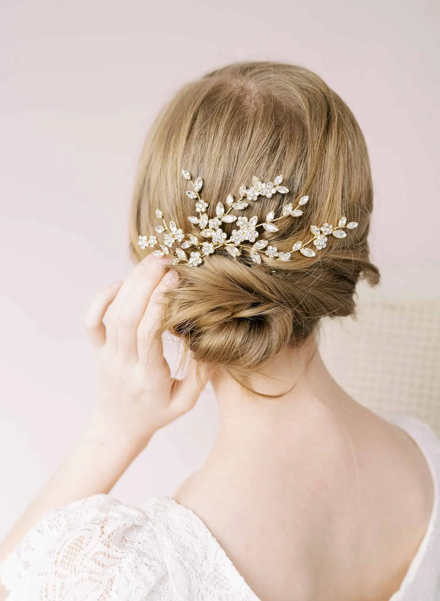 Crystal tendrils hair comb - Style #2149