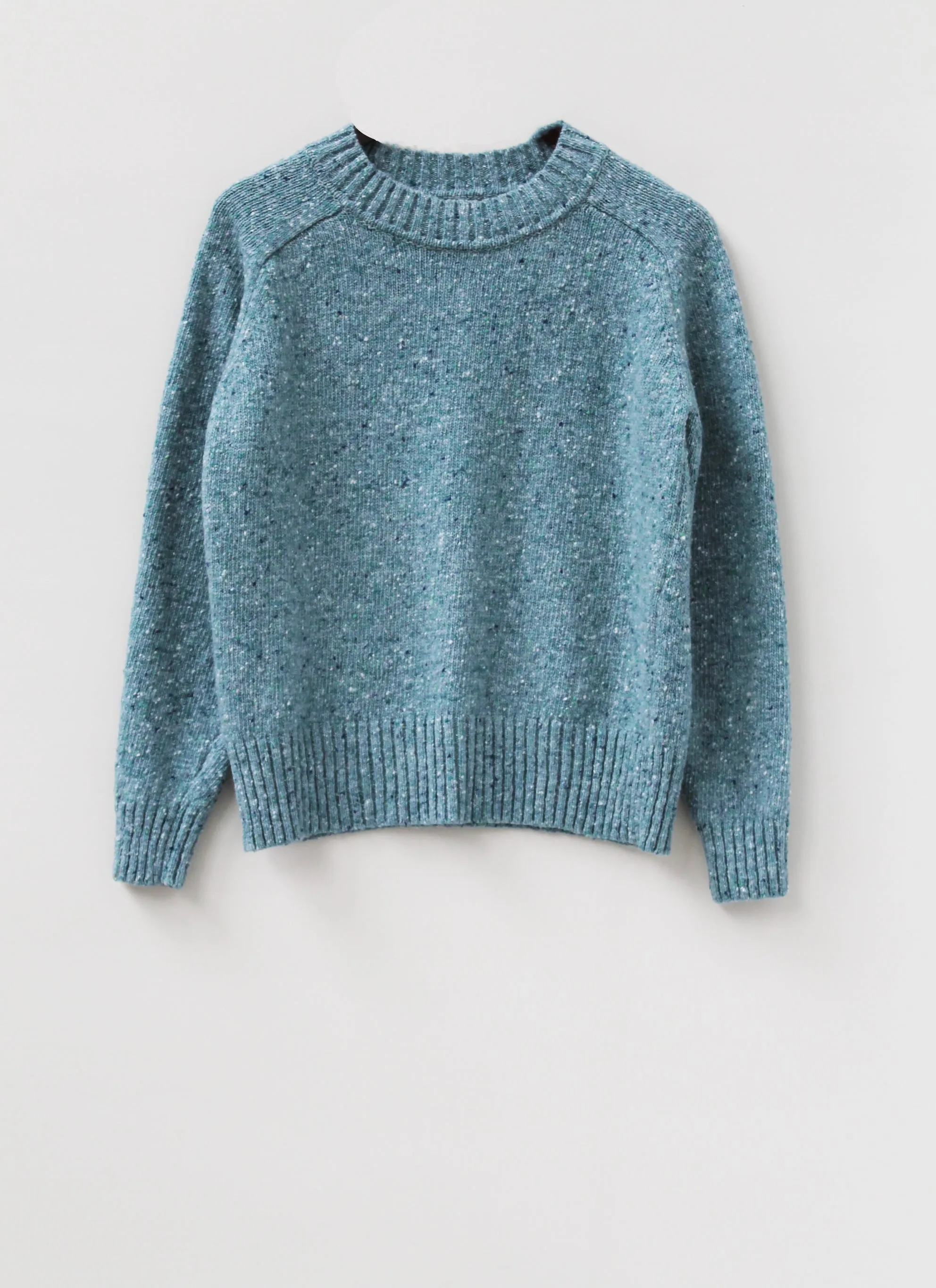 Donegal Merino Wool Sweater in Capri Blue