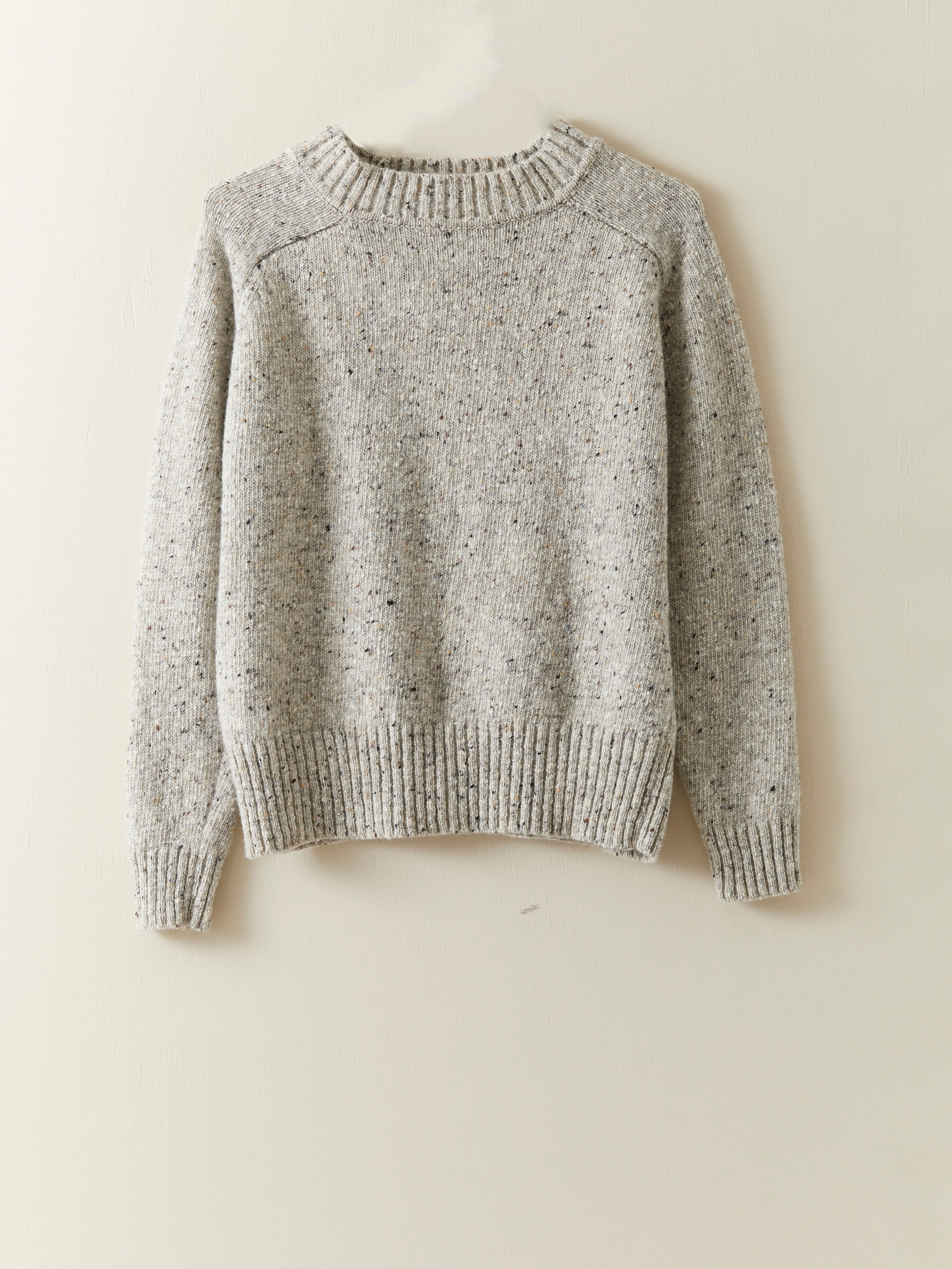 Donegal Merino Wool Sweater in Stone