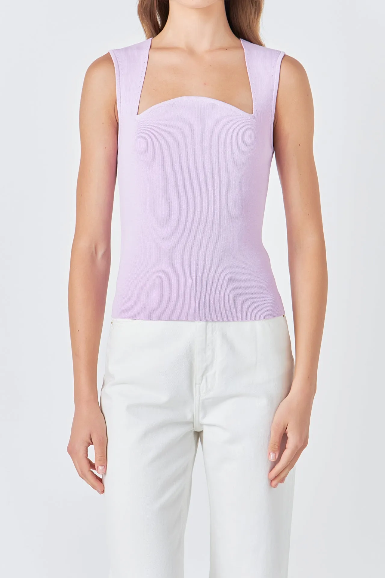 Endless Rose - Ribbed Knit Sleeveless Top