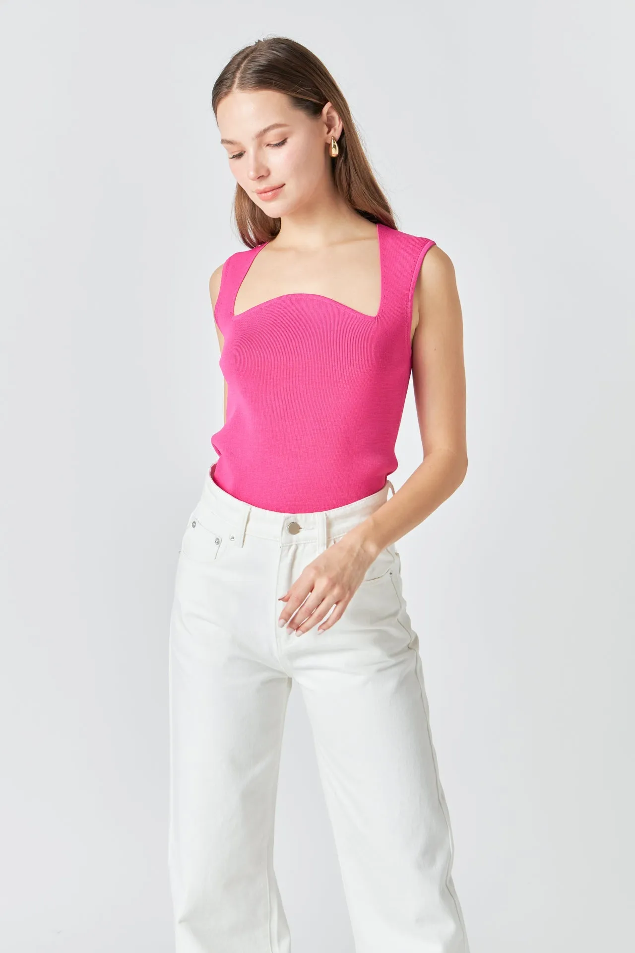 Endless Rose - Ribbed Knit Sleeveless Top