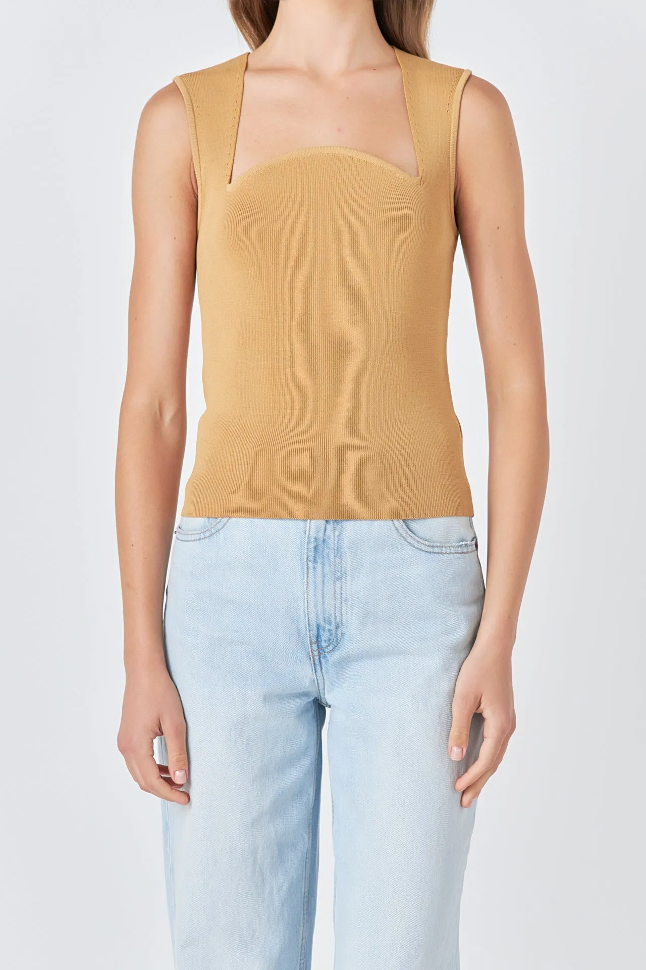 Endless Rose - Ribbed Knit Sleeveless Top