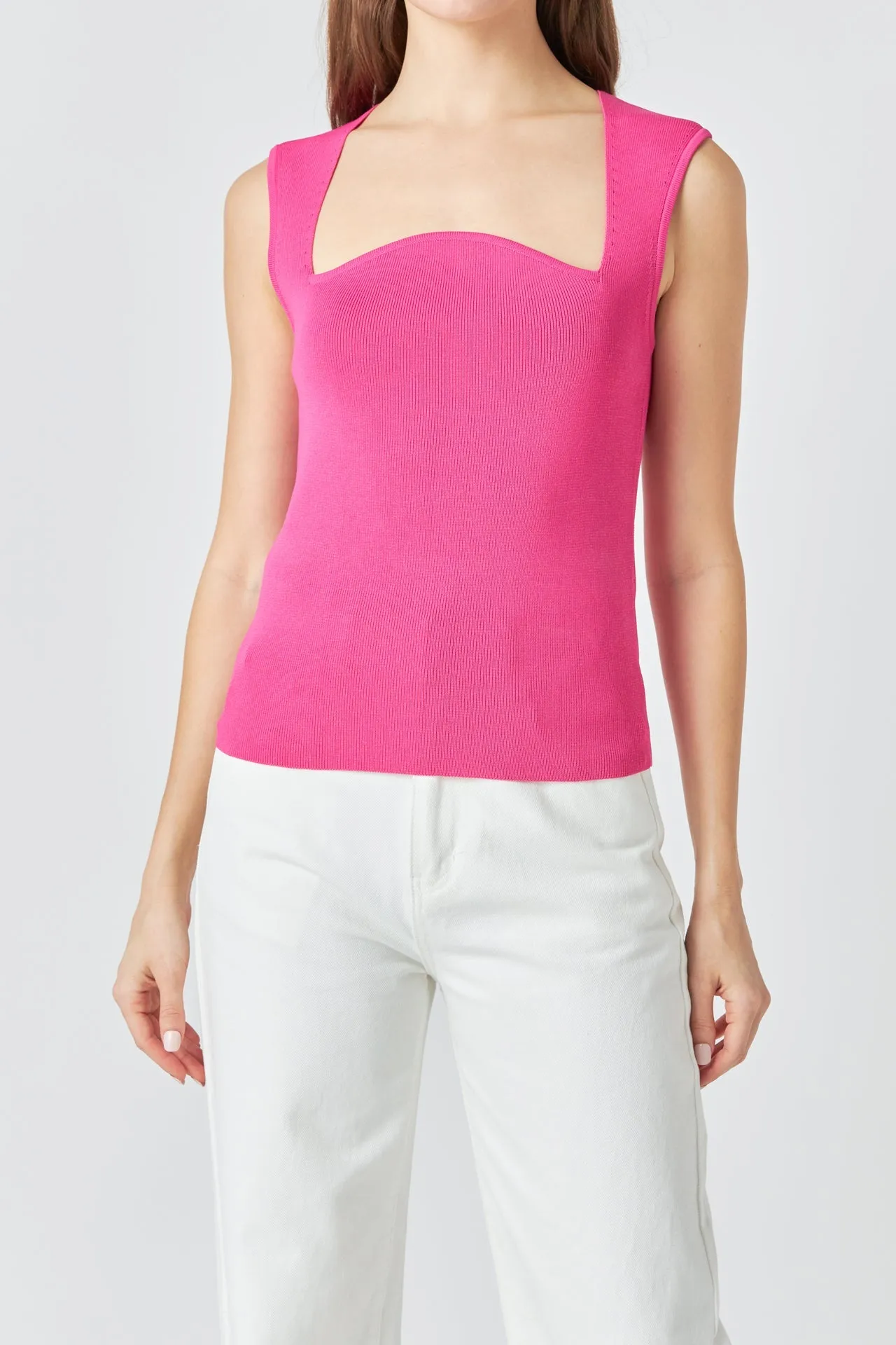 Endless Rose - Ribbed Knit Sleeveless Top