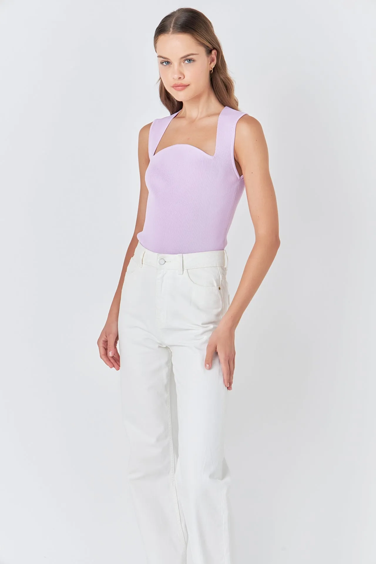 Endless Rose - Ribbed Knit Sleeveless Top