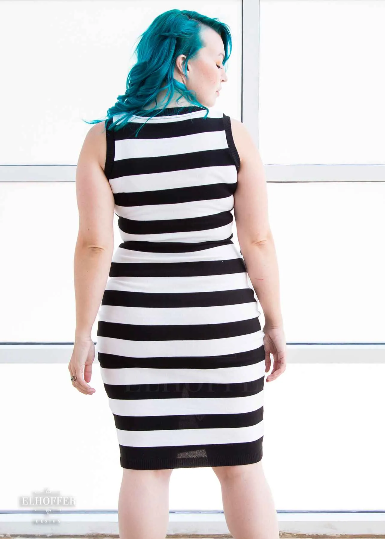 Essential Pisces Dress - Creepy & Kooky Stripes