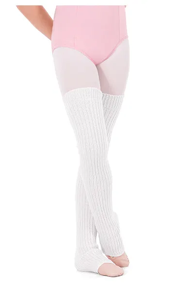 Eurotard 2625C Girls Soft Knit 27" Long Stirrup Knee High Legwarmers