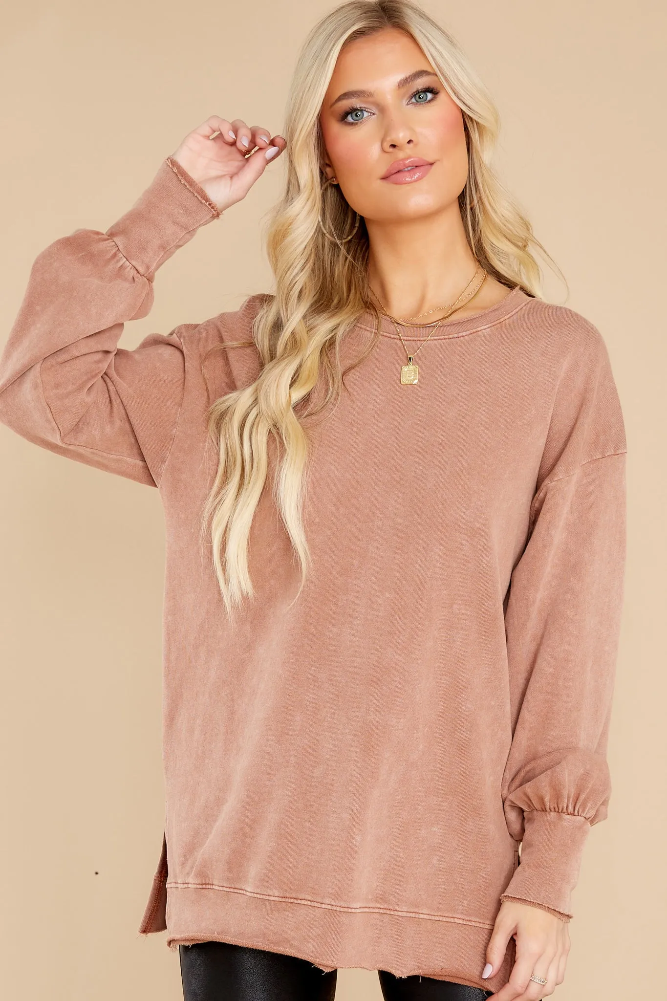 Feel Again Camel Pullover