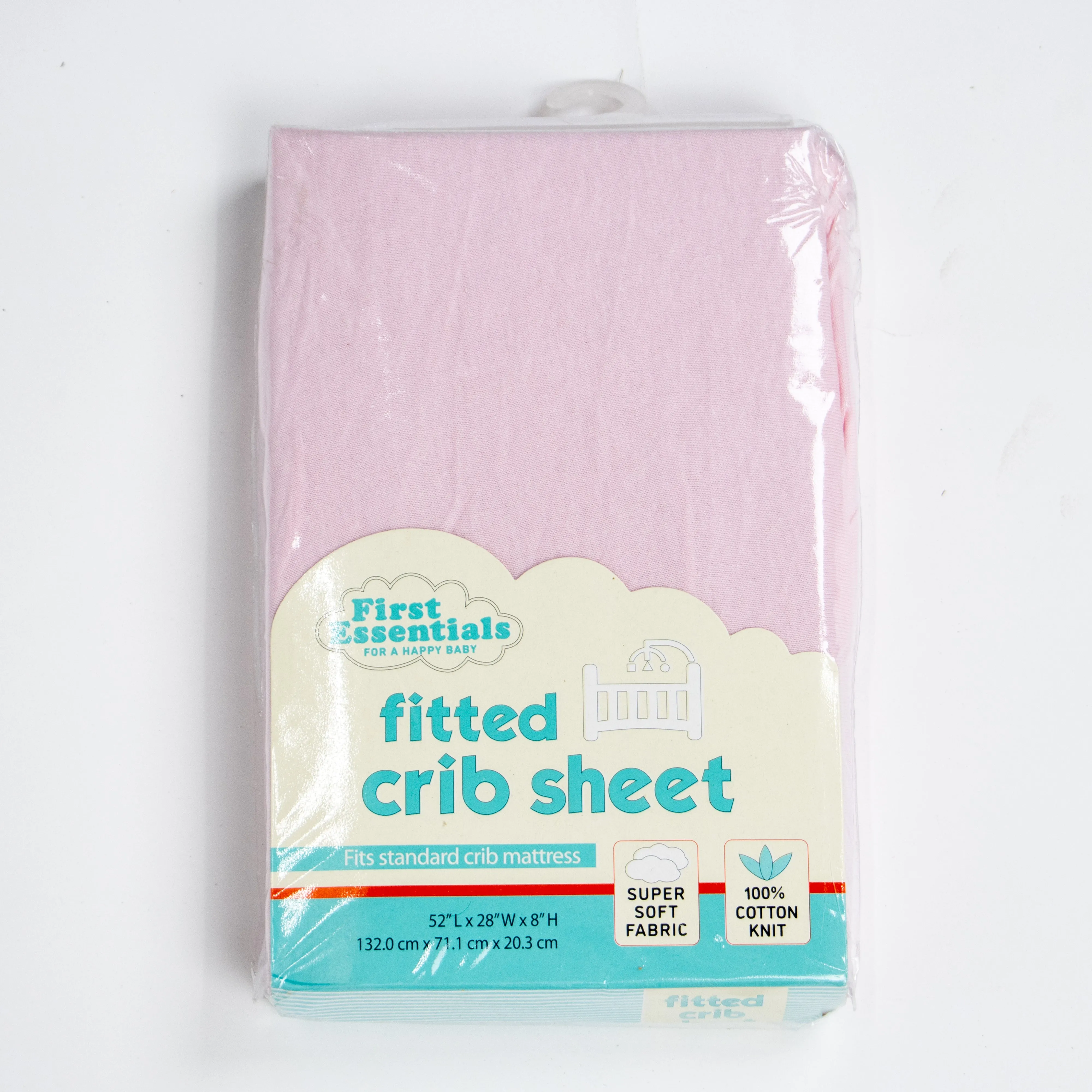 First Essentials Fitted Cotton Standard Crib Sheet