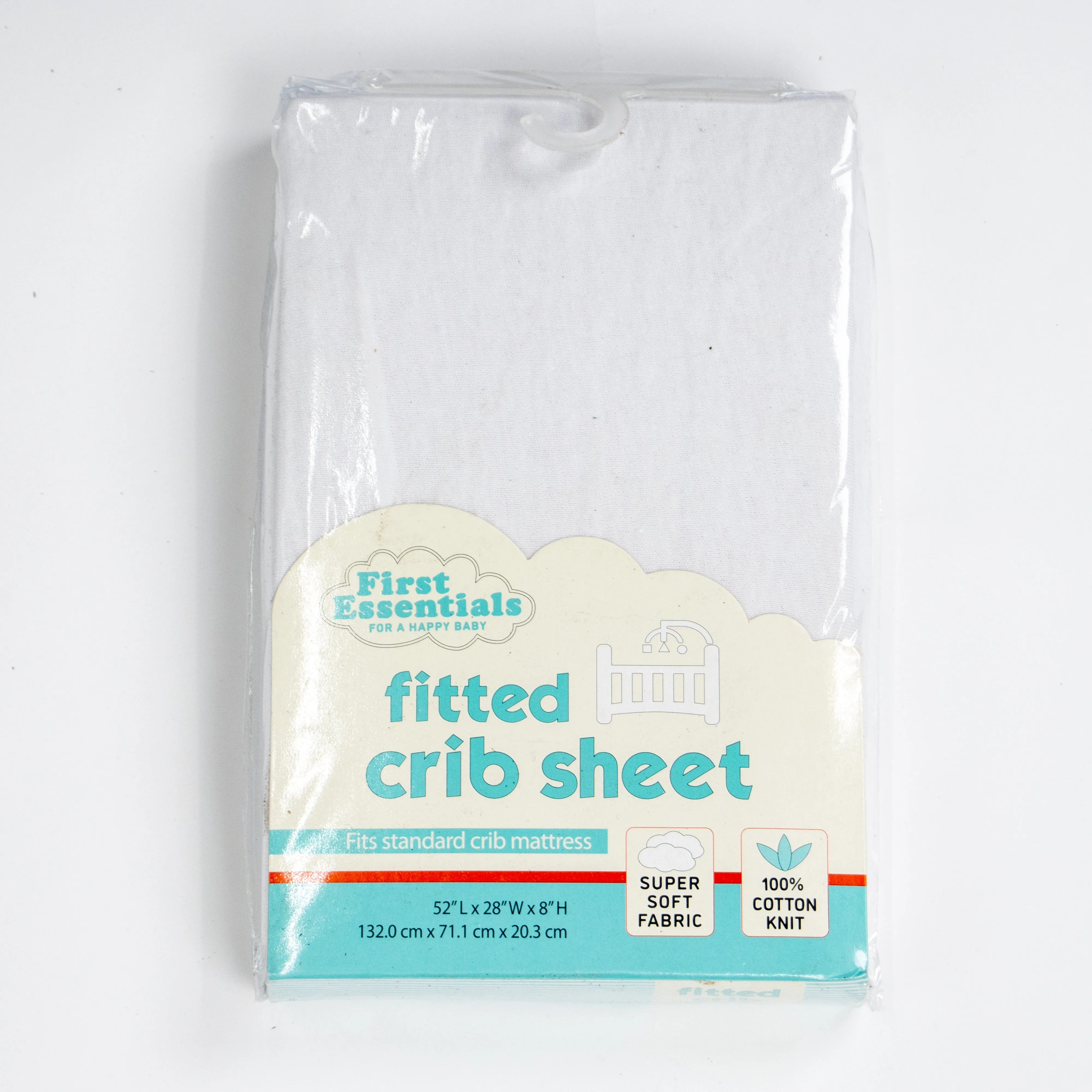 First Essentials Fitted Cotton Standard Crib Sheet