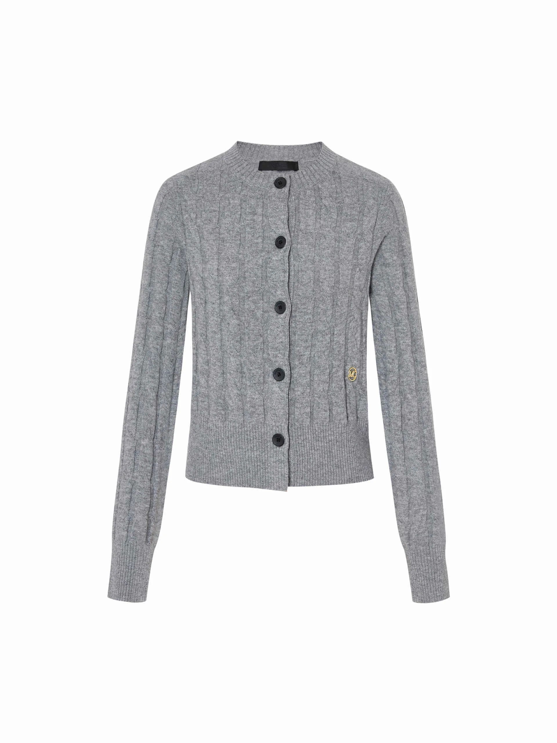 Fitted Crew Neck Cardigan