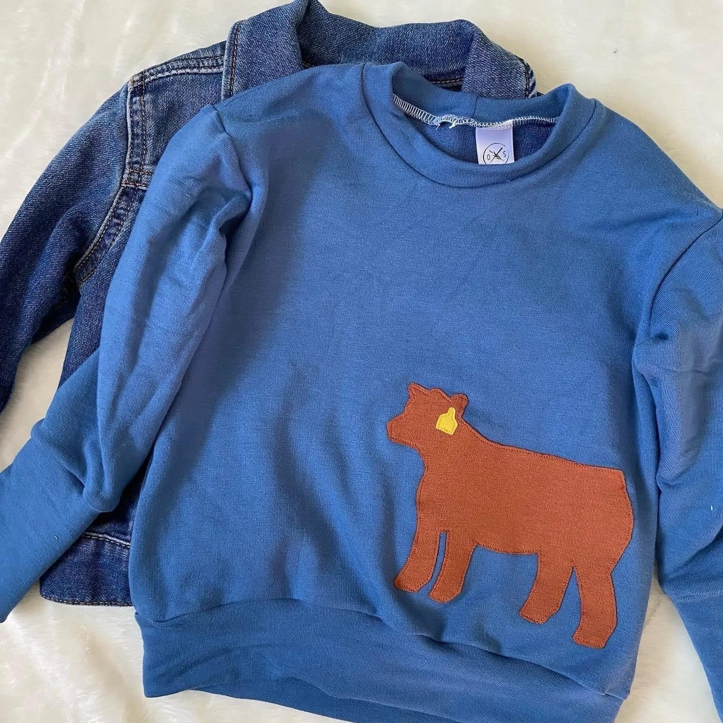 Grow With Me Everyday Crewneck - Red Angus