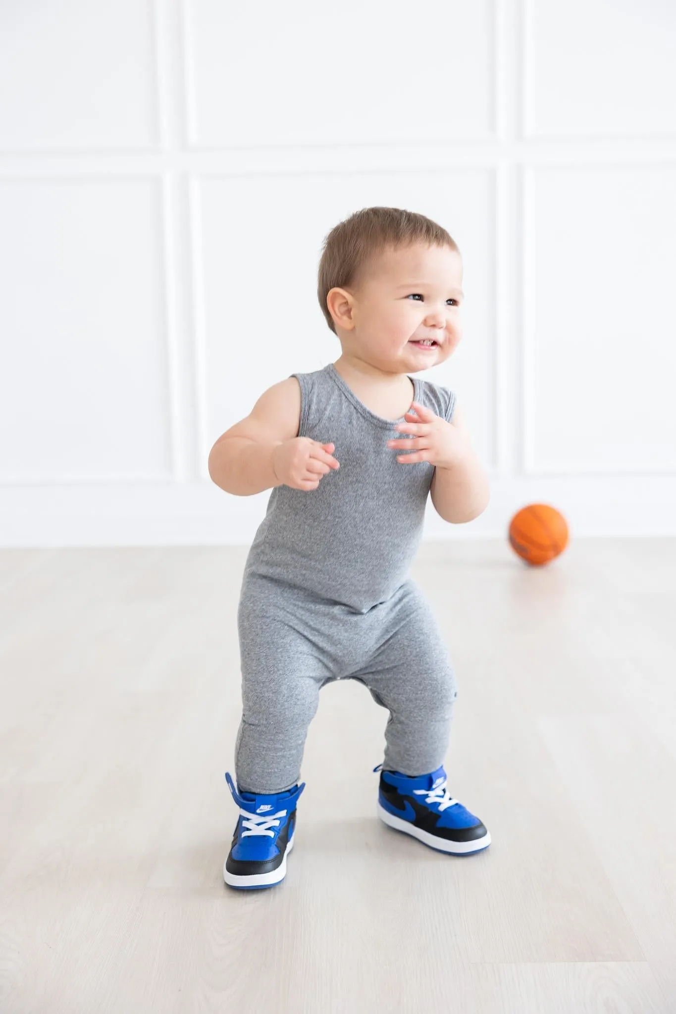 Heather Gray Tank One-piece Jogger