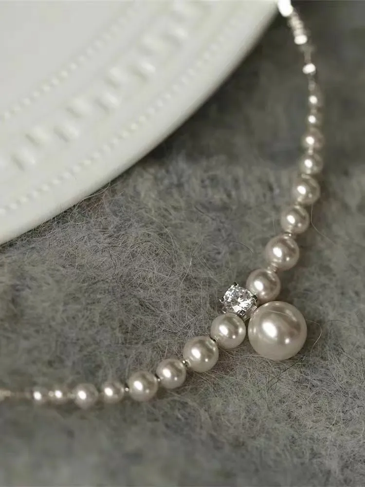 Highlight Pearl Silver Plated Necklace