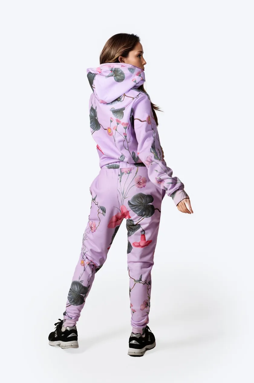 Hype Womens Lilac Whisper Floral Scribble Pullover Hoodie