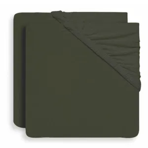 Jollein fitted sheet Jersey 60x120cm (1 piece) | Leaf Green