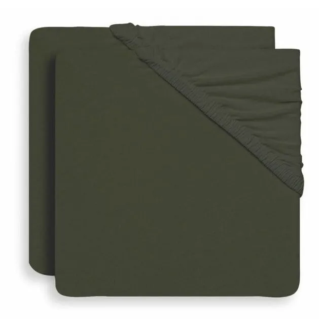 Jollein fitted sheet Jersey 60x120cm (1 piece) | Leaf Green