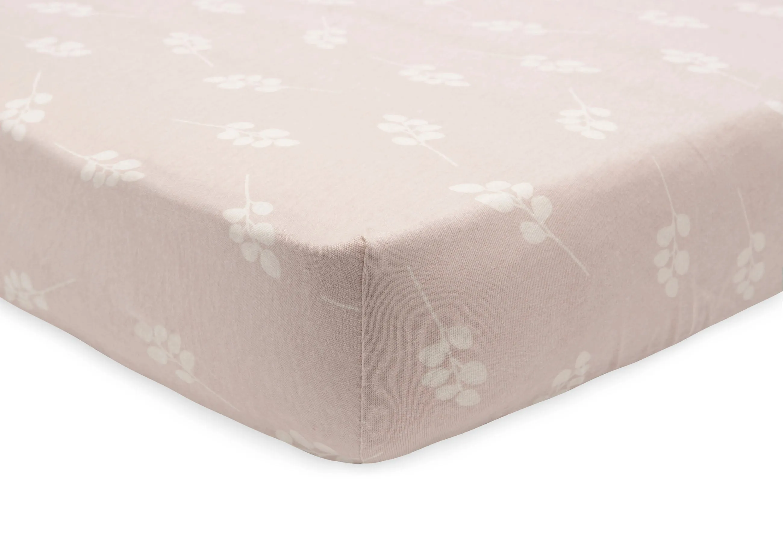 Jollein fitted sheet Jersey 60x120cm | Twig Wild Rose