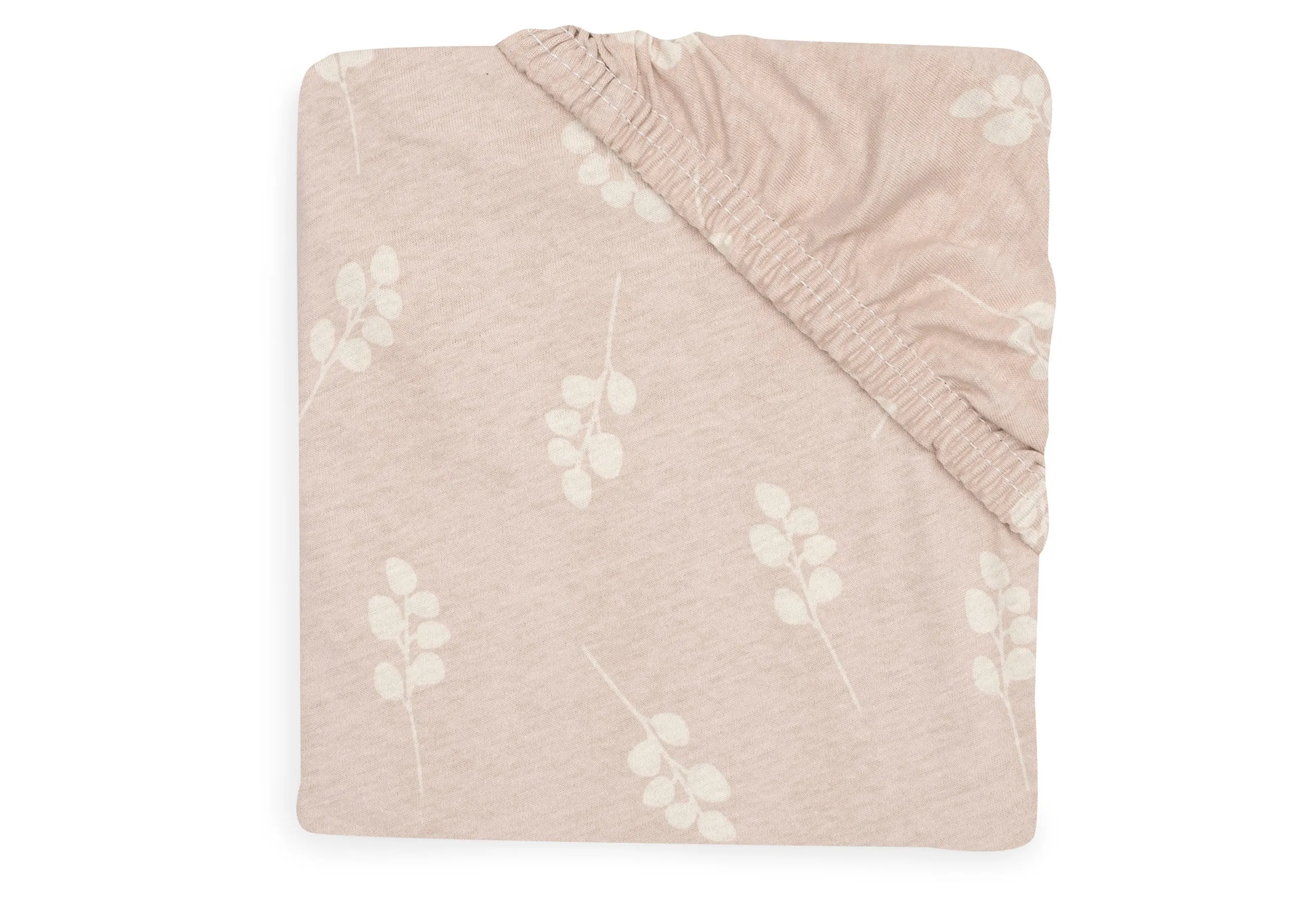 Jollein fitted sheet Jersey 60x120cm | Twig Wild Rose