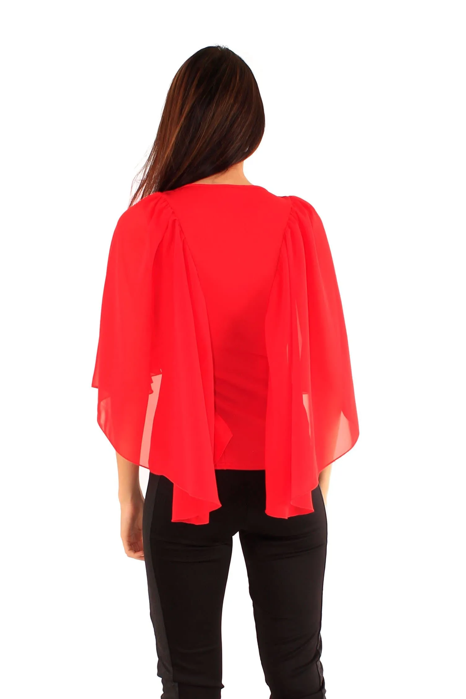 Ladies Batwing Chiffon Shirt