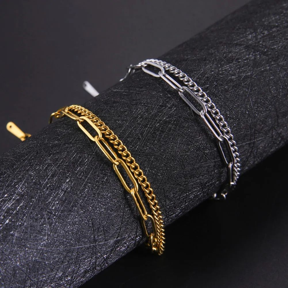 Layered Look Chain Bracelet