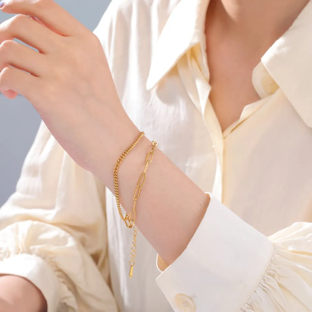 Layered Look Chain Bracelet