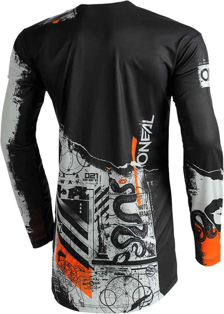 Mayhem Scarz V.22 Oneal Motocross Jersey, Black/White/Orange