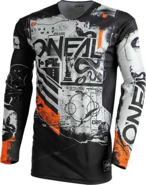 Mayhem Scarz V.22 Oneal Motocross Jersey, Black/White/Orange