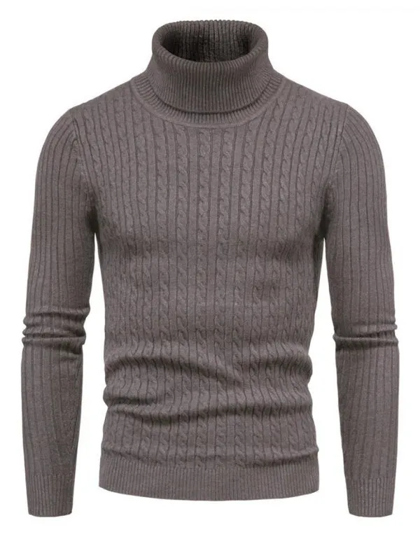 Men's knitted sweater cross-border turtleneck slim fit bottoming sweater