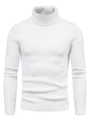 Men's knitted sweater cross-border turtleneck slim fit bottoming sweater